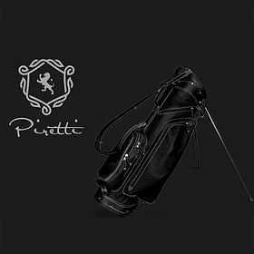 Piretti Limited Edition Leather Sun Mountain Stand Bag - Black