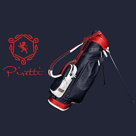 Piretti Limited Edition Leather Sun Mountain USA Stand Bag - Red/White/Navy